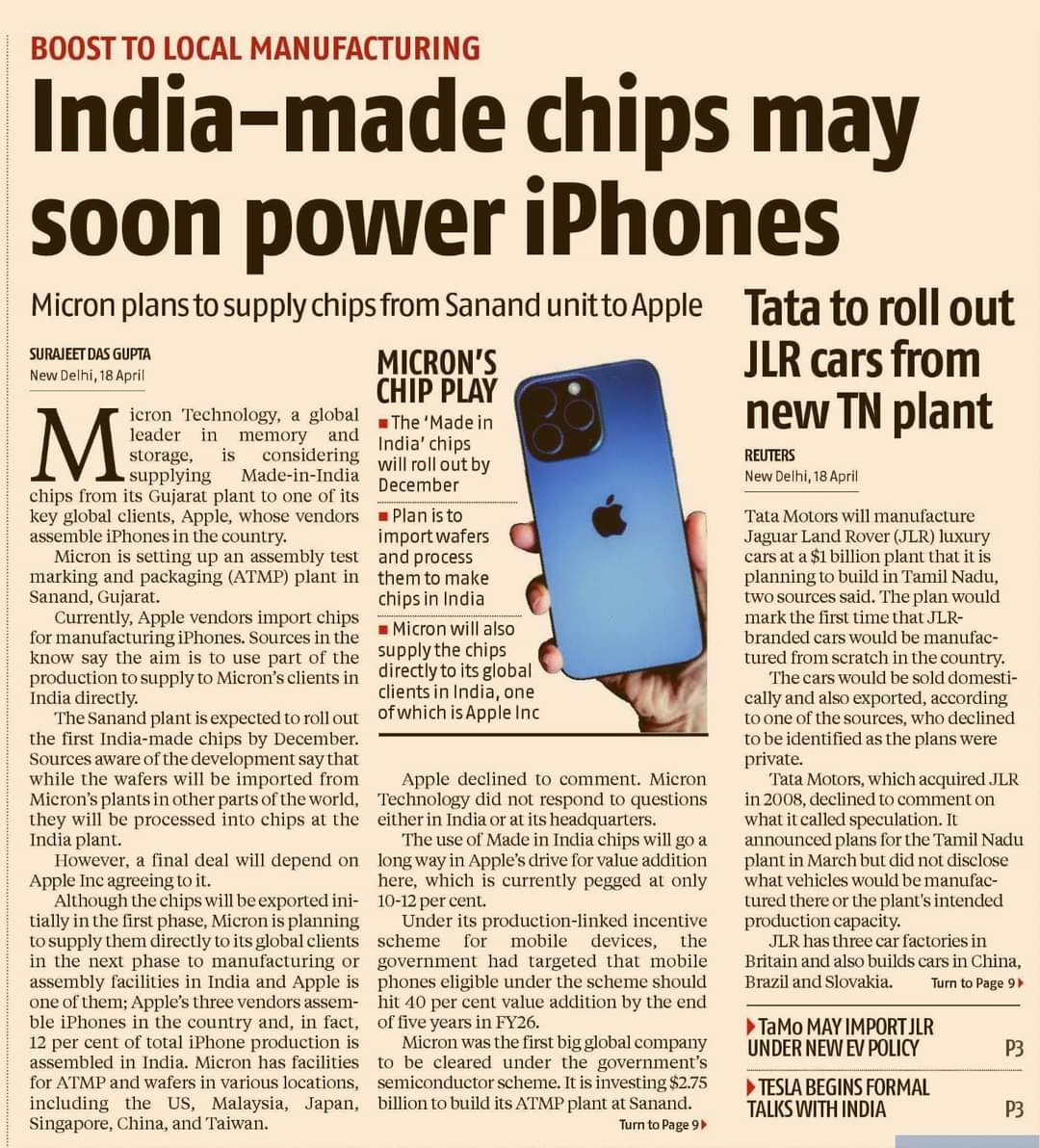 This is the best news of the day. 
#MakeInIndia
#iPhone
