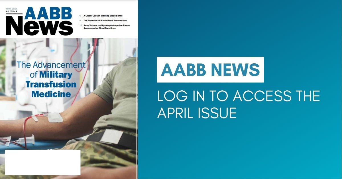 Military transfusion medicine takes center stage in the April issue of AABB News. 🎖️ Log in or join AABB today to access the digital edition: ➡️ bit.ly/3v5tG7z