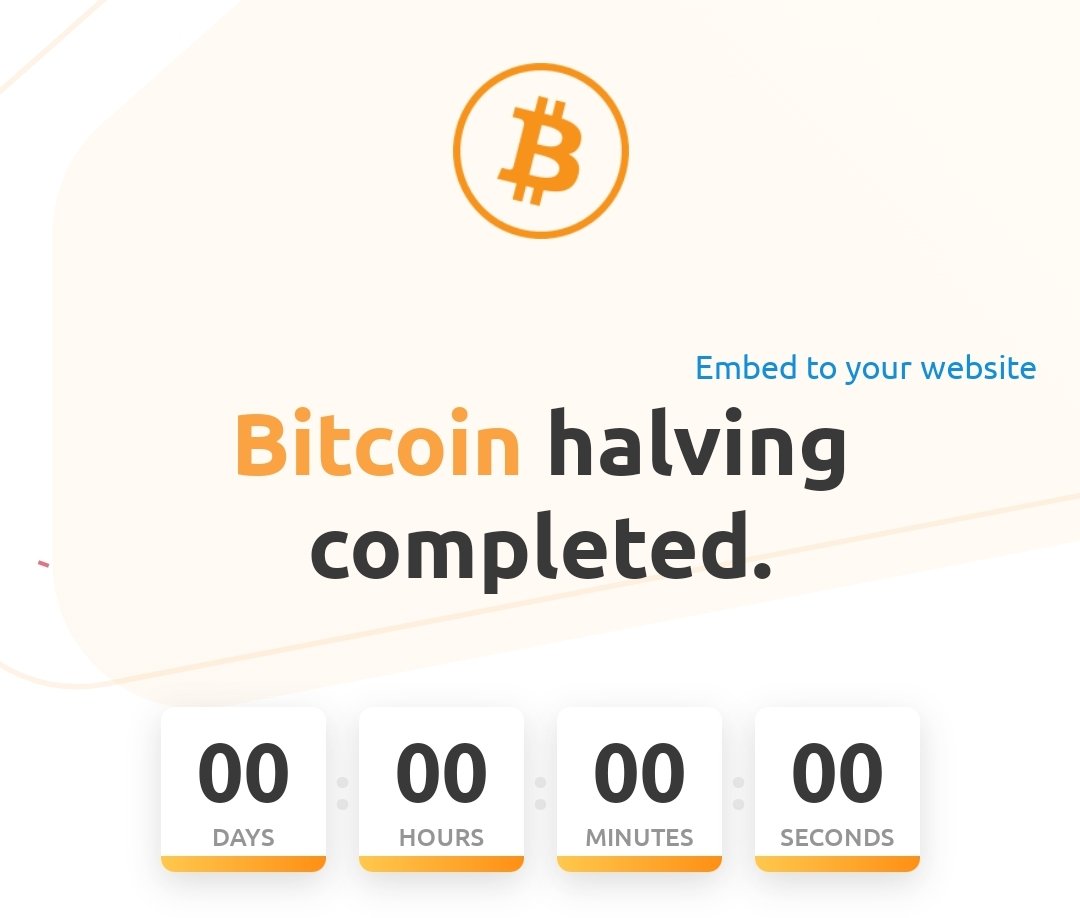 #BitcoinHalving2024 is completed today. The block reward will be reduced from 6.25 Bitcoin per block to 3.125 Bitcoin per block.