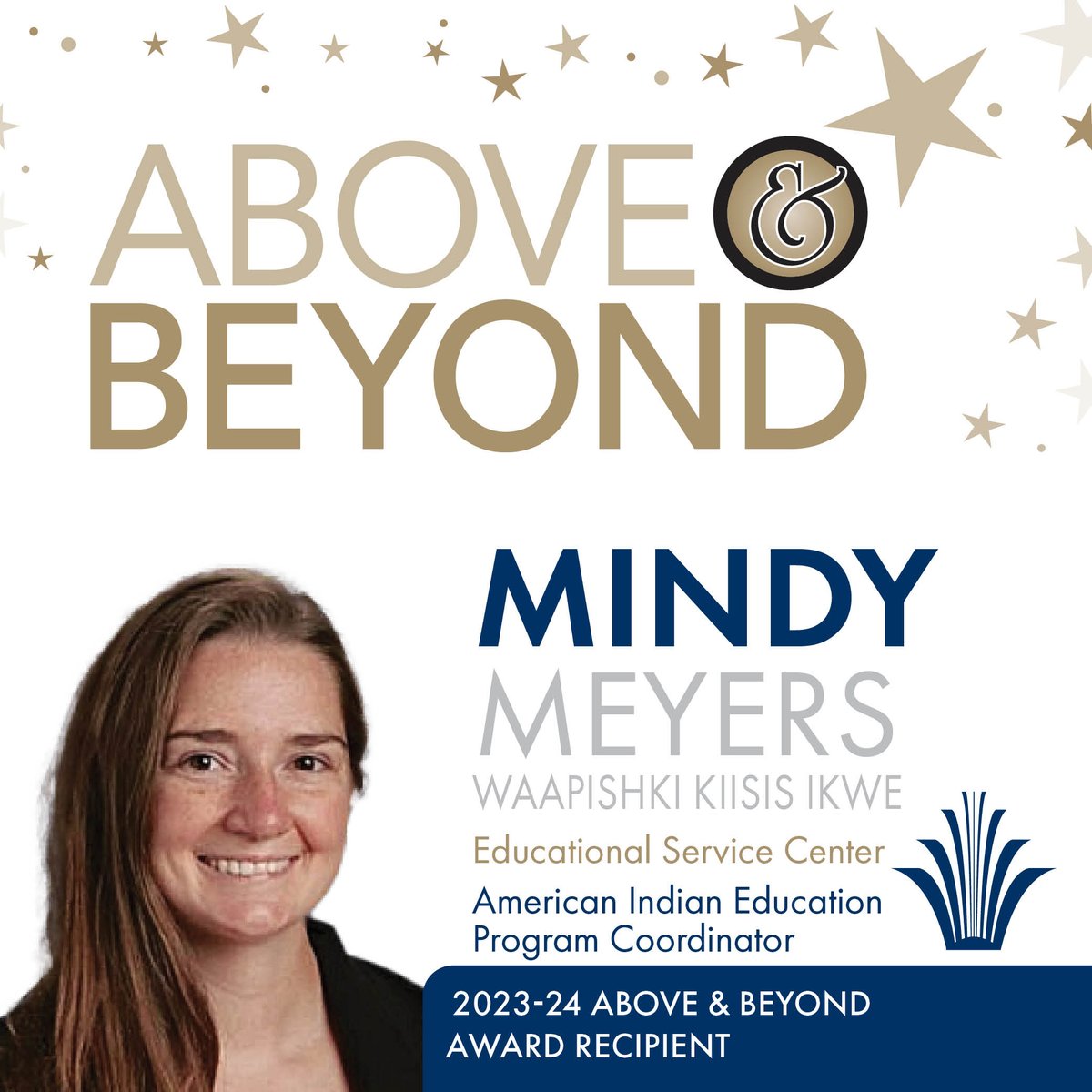 Congratulations to 2023-24 Above & Beyond Awards recipient: Mindy Meyers! Over the last 11 years, Mindy has used her value in service to the community as a tool to help grow & support students in the #AHSchools American Indian Education program. Read more: bit.ly/4aCwGHX