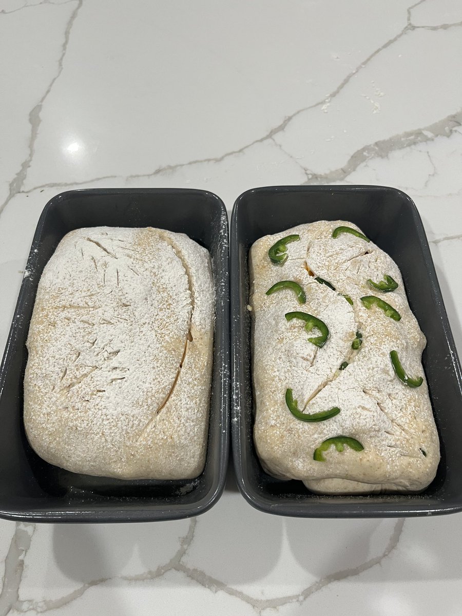 PBoogs8's tweet image. Hooked. So good and worth the effort. #Garlic&amp;amp;Cheddar #Garlic,Jalapeno,Cheese #ThatSourdoughLife #DoYouEvenSourdoughBro