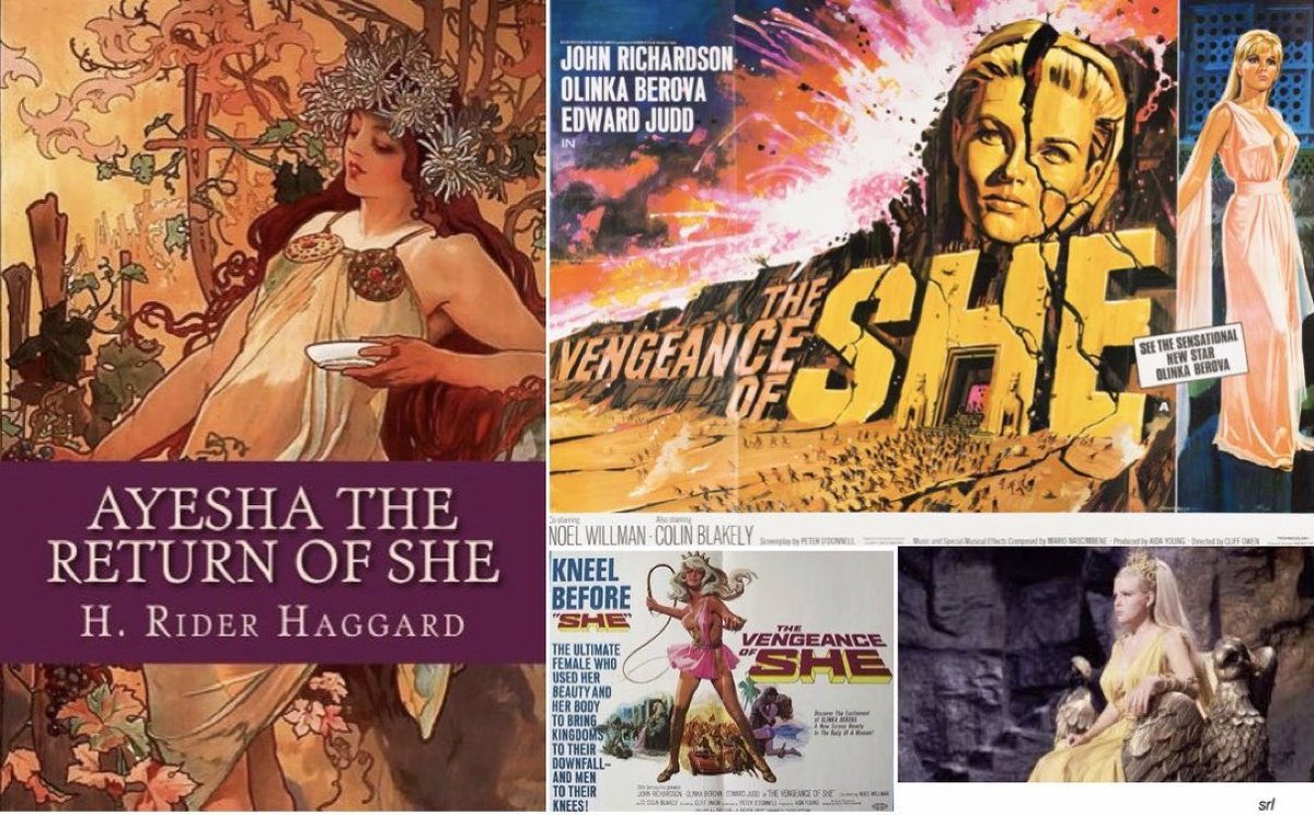 SaveRedlandLibr's tweet photo. 3:35pm TODAY on @TalkingPicsTV

The 1968 #Hammer #Fantasy #Adventure film🎥 “The Vengeance of She” directed by #CliffOwen &amp; written by #PeterODonnell
Loosely based on characters created by #HRiderHaggard📚

🌟#JohnRichardson #OlgaSchoberová #EdwardJudd #ColinBlakely #GeorgeSewell https://t.co/h37BDAGBub