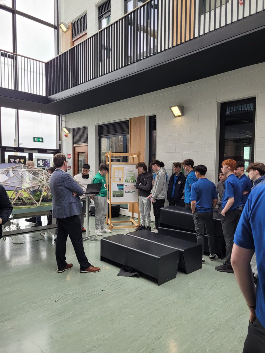 Karol_Fitz's tweet image. #Code4Fun students from @cchiarain, @mercykilbeggan, @MaristAthlone, @ccathlone, @OLBAthlone presenting and demonstrating their work on their sustainability geo-dome in @TUS_Athlone_