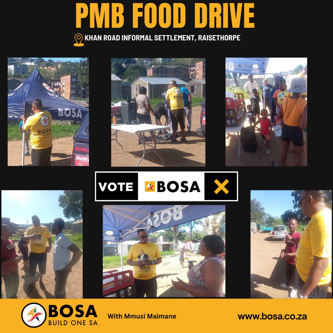 PMB Food drive, it is imperative that our people know there is an alternative providing change for our country and good governance. A government in working not waiting 🤝🏽

Siyakha siyaphambili, ungasali nawe nyakaza wakhe izwe lethu!

#VoteBOSA2024 #kzn #pmb 
#Bitcoin