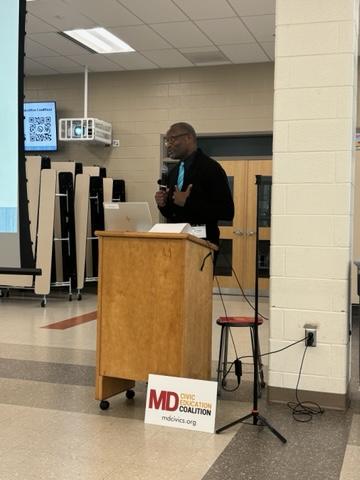 .@AACPSSupt Dr. Mark Bedell was a keynote speaker today at the Maryland Civic Education Coalition conference, where he challenged the students in attendance to be civic leaders through practicing civil discourse and treating others with dignity. #AACPSFamily #BelongGrowSucceed