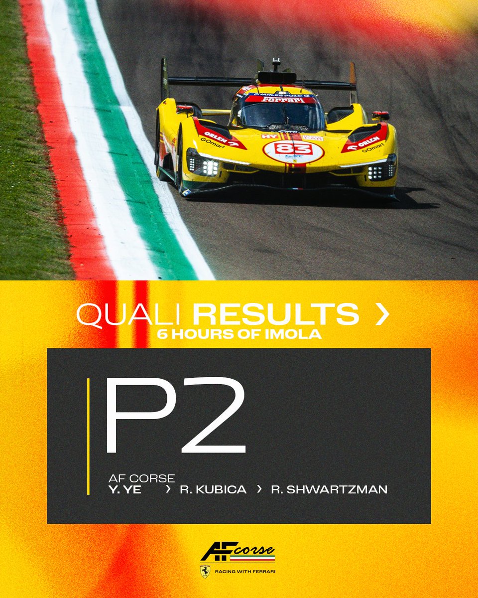 Did someone say a Ferrari 1-2-3? 😍 #️⃣5️⃣0️⃣ - P1 ⏱️ 1:29.466 #️⃣8️⃣3️⃣ - P2 ⏱️ 1:29.885 #️⃣5️⃣1️⃣ - P3 ⏱️ 1:29.953 #FerrariHypercar #Ferrari499P #WEC #6HImola