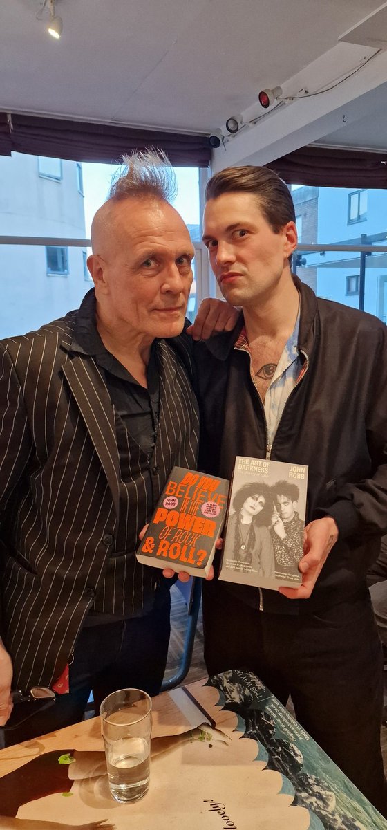A pleasure to meet @johnrobb77 on his spoken word tour in Bristol last night! Absolute gent, genuine punk legend, a real rock n roll raconteur!