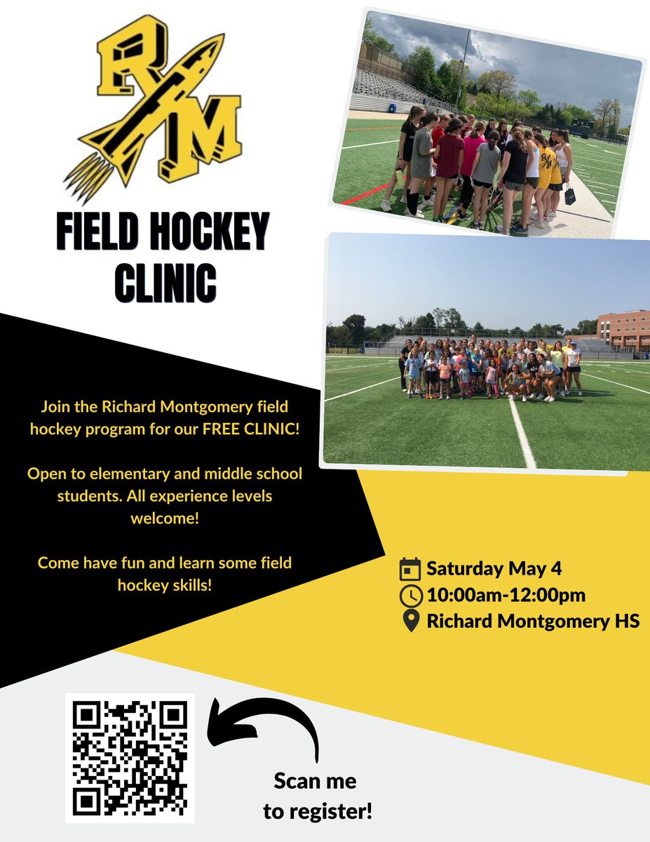 2⃣ Weeks out from our spring clinic! Don't miss out - register now! forms.gle/DsxsrZa8NaoxCS… @RMathleticboos1 @RMHS_principal @MCPSAthletics @WashPostHS @MoCoFH @DrJjwms @JwmsPe