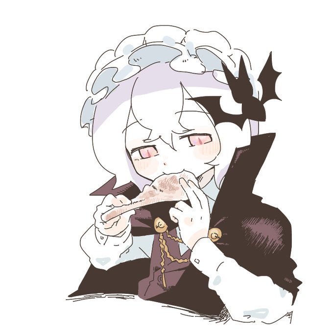 ラムチョップを食べるヴァンパイア… 
