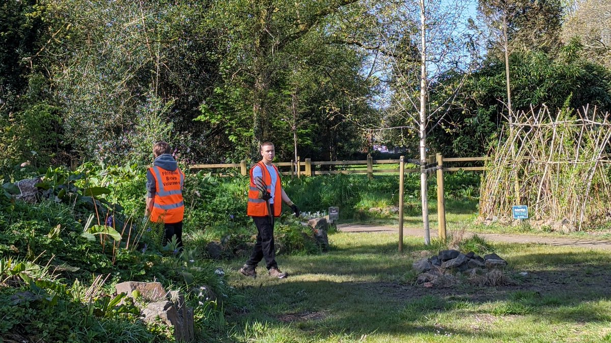 Volunteers, @DofE @DofEWales worked together at the #arddnatur #naturegarden at #betwspark #parcybetws this morning, all in a better place. @HeartWalesLine @Keep_Wales_Tidy @HeritageFundUK @WelshGovernment @SFarms_Gardens @coopuk #localplacesfornature #biodiversity community.