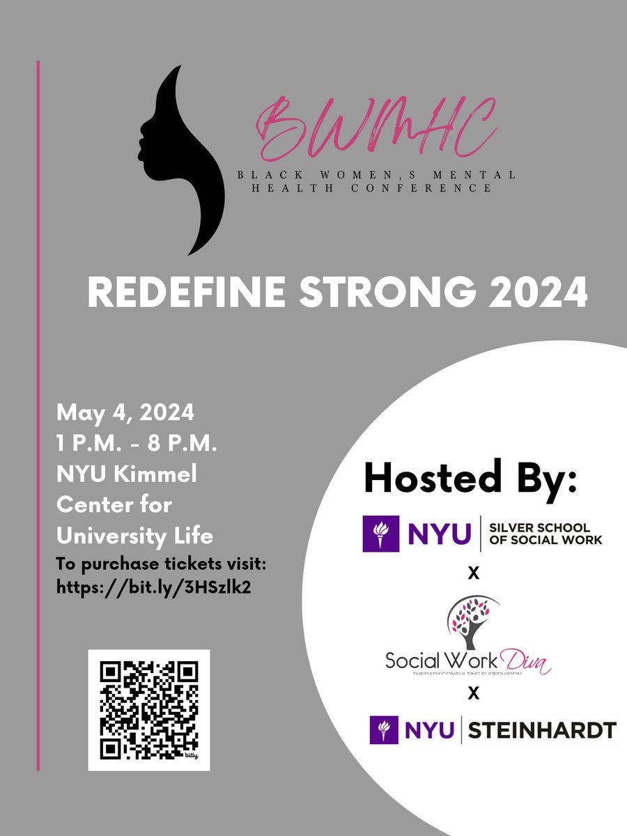 We are officially SOLD OUT of in-person tickets.

Due to demand, we have now opened a virtual option. 

bit.ly/3HSzlk2

#blackwomen #blackgirls #MentalHealth #socialworktwitter #lmhc #redefinestrong #bwmhc2024