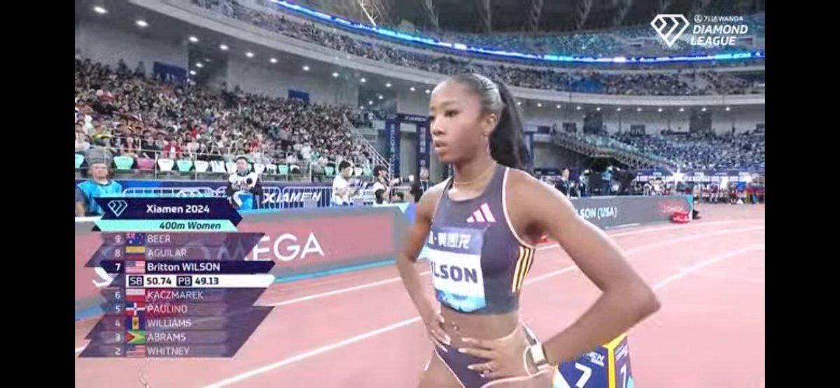 It’s so great to see Britton Wilson at her first Diamond League, and back from injury! Let it be a season of good health and happiness and hella fast running! 🌺