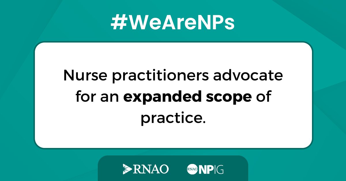 #WeAreNPs Nurse practitioners can make a difference for all Ontarians. Nurse practitioners can transform the health system. Learn more: RNAO.ca/in-focus/nurse… @NPIG_RNAO @DorisGrinspun @ClaudetteHollow @LhamoDolkar2023