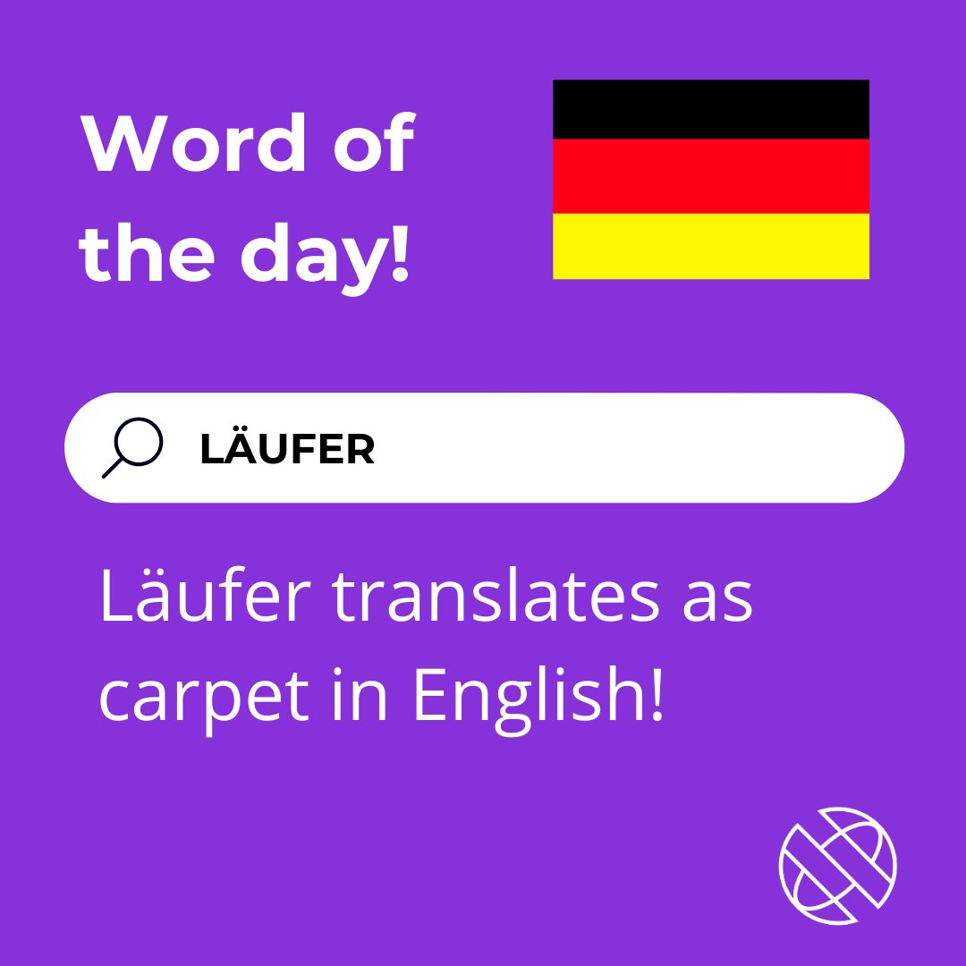 Step up your language game with Linguicity's WordOfTheDay - LÄUFER! 🇩🇪 

This German word rolls out the elegance of 'carpet' in English. 

#LearnGerman #GermanVocab #LanguageApp #DailyGerman #VocabBuilder #DeutschLernen #WortDesTages