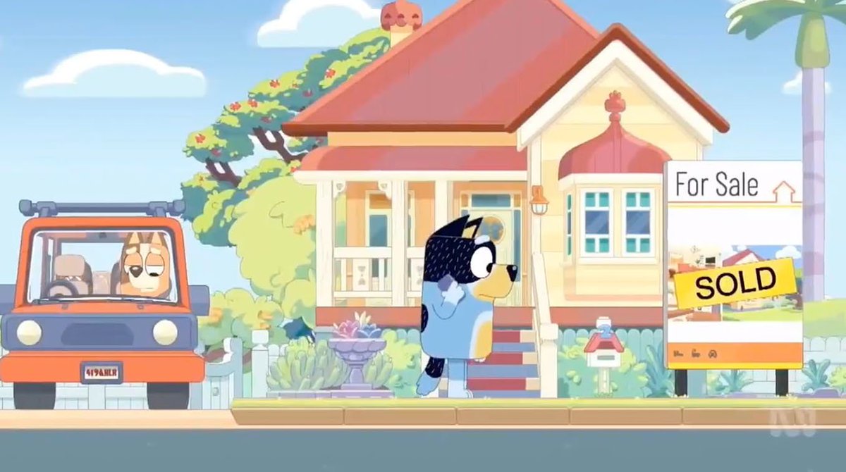 I'm SOOO glad Bandit decided to keep the old Heeler house!! 🙂It's far too iconic to leave behind at this point in the shows run I feel. #Bluey #HeelerHouse #TheSign #MovingHouse