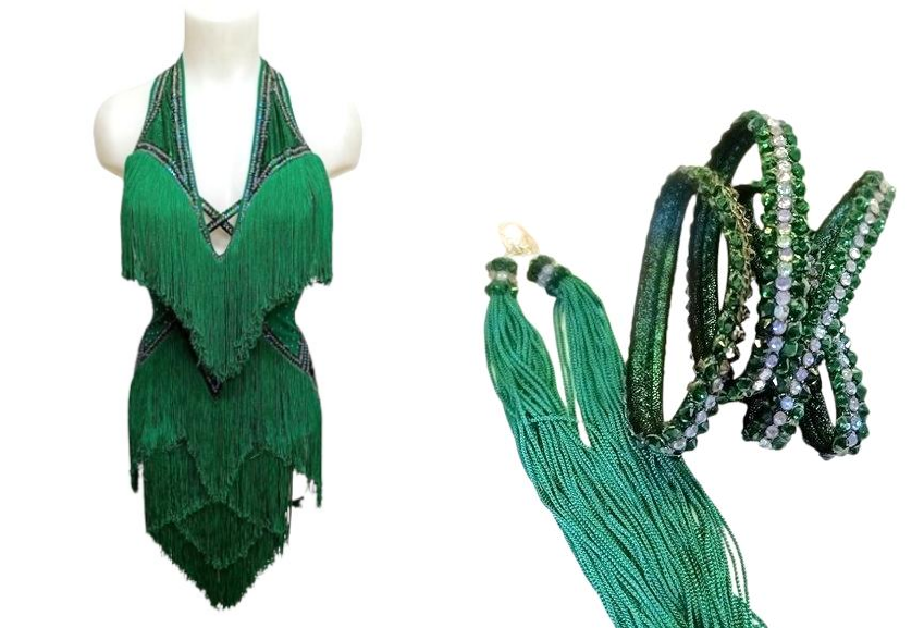 duostyledanse's tweet photo. Robe de danses latines verte et franges T34/36 https://t.co/qTnawyS0Ni https://t.co/yeQnyEZvi6