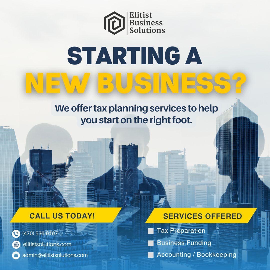 Starting a new business? We can help you with your taxes. #businessopportunity #businesssuccess #businesscoach #investments #taxpreparation #taxseason #business #BusinessGrowth #businessowner #businesswoman