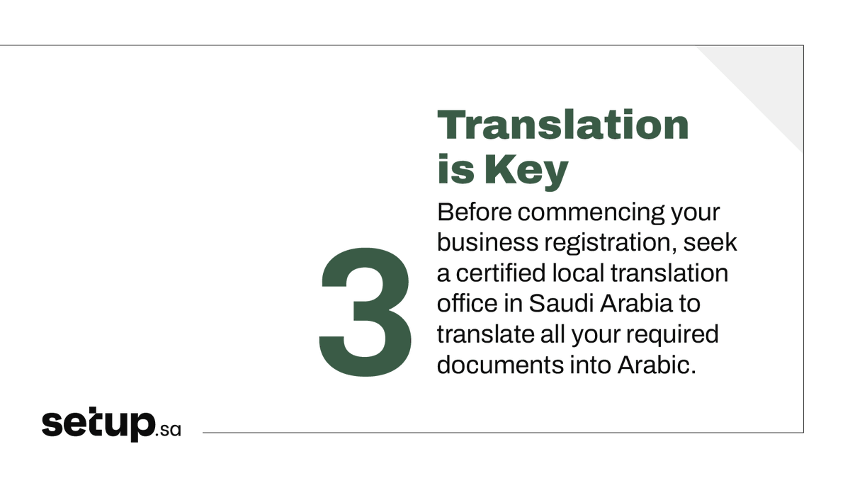 setupsa_sa's tweet photo. Launching your venture in Saudi Arabia? Here are some tips for your consideration for an easy and seamless incorporation. 

 #BusinessRegistration #BusinessInSaudi #Apostille #BusinessSetup #Consulting

Follow https://t.co/0nxgo3GUzS for more tips on Business registration. https://t.co/dJ3ZQySSyz