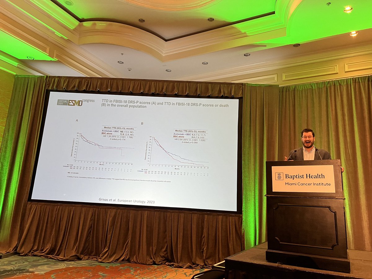 Fantastic talk by @PGrivasMDPhD on the Evolution of Treatment in Advanced Urothelial Carcinoma #MCIPrecisionOncology @MiamiCancerInst @BaptistHealthSF @BHCancerCare