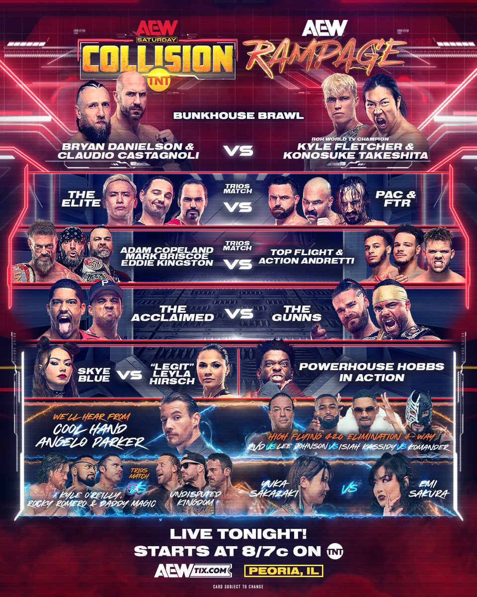 🤯 THREE HOURS of #AEW on AEWplus.com is the best way to get pumped for #AEWDynasty. TONIGHT! A sizzling #AEWCollision begins at 1am GMT, followed by an intense #AEWRampage at 3am. *Available in select International markets on TrillerTV