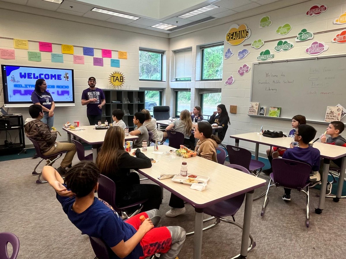 APSGunston's tweet photo. A round of applause for the incredible Gunston Military Kids! 💜 Yesterday, we had the opportunity to recognize our military-connected students 🎉 #MilitaryKids #PurpleUp @MilitaryChild @CRJEducation https://t.co/0mXI01u1fX