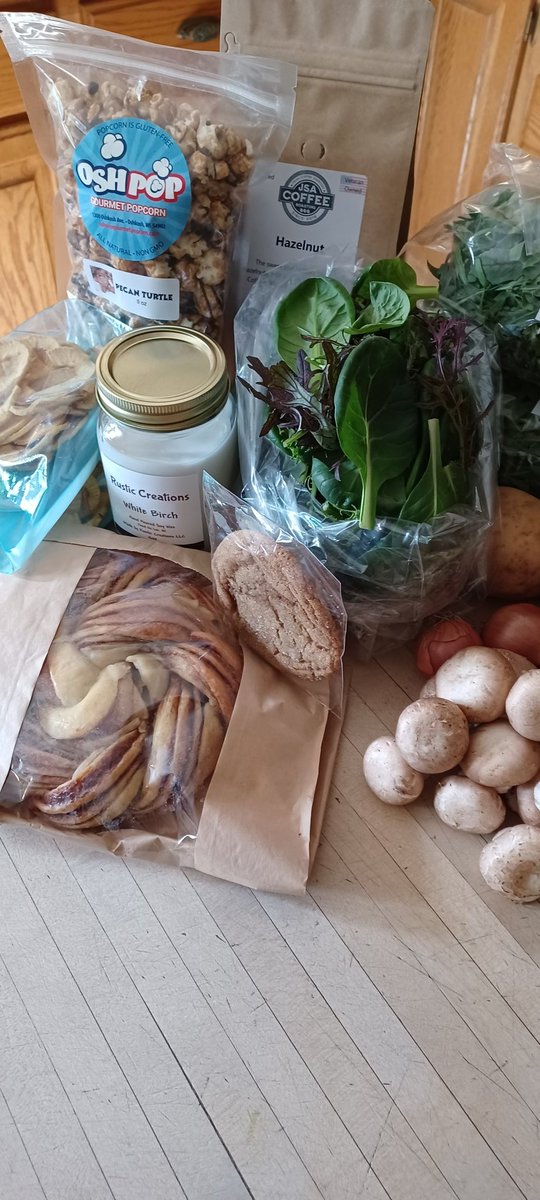 Weekly haul from #oshkoshfarmersmarket #localfood