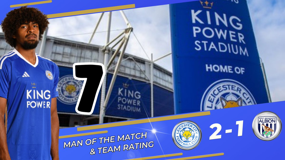 LEICESTER CITY 2-1 WEST BROMWICH ALBION Our man of the match & team rating from Alan who as at The King Power today youtube.com/watch?v=fTxl0G… #LEIWBA #LCFC #Leicester #Leicestercity #leicestercityfc #foxes #leicestertillidie #ltid #ltidtv #leicestercitylive #leicestercityaovivo