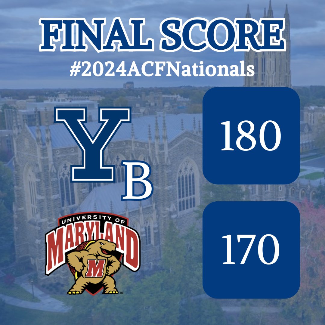 AN EARLY NAIL-BITER! 

Yale B pulls out a tough win vs. a quality Maryland team. #2024ACFNationals
