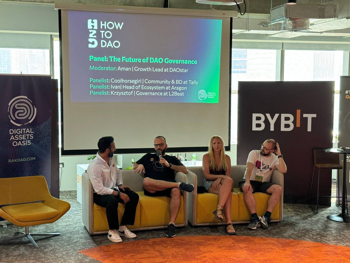 Head of Ecosystem, @TheTakenUser, tackling the future of DAO governance at @HowDAObook Find the rest of our team tomorrow at ETH Dubai. See you there! 🇦🇪