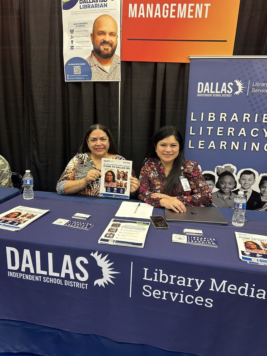 Want to learn how to become a librarian? Come see us at the Library Services table as well as hundreds of Dallas ISD schools hiring exceptional educators. @DISD_Libraries @TeamDallasISD @DrElenaSHill @mibroughton