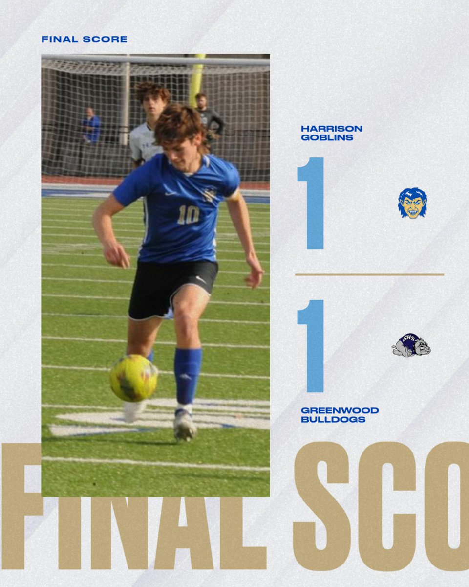 harrisongoblins's tweet photo. Harrison Goblins and Greenwood Bulldogs Battle to 1-1 Draw

GREENWOOD, Ark. - The Harrison Goblins and the Greenwood Bulldogs played a thrilling 1-1 draw in a 5A-West Conference match on Thursday night. https://t.co/WvlvW1SPTU