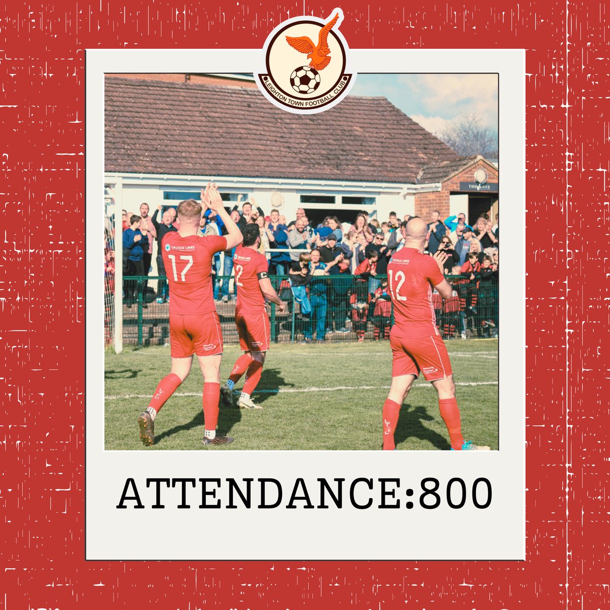 𝐀𝐓𝐓𝐄𝐍𝐃𝐀𝐍𝐂𝐄: 𝟖𝟎𝟎

WOW. What an attendance for our final game at Bell Close in the 23/24 campaign 👏

Again thank you for your outrageous support this season at Bell Close 🫡

Without you, The Fans the club is nothing ❤️

#YourTownYourTeam