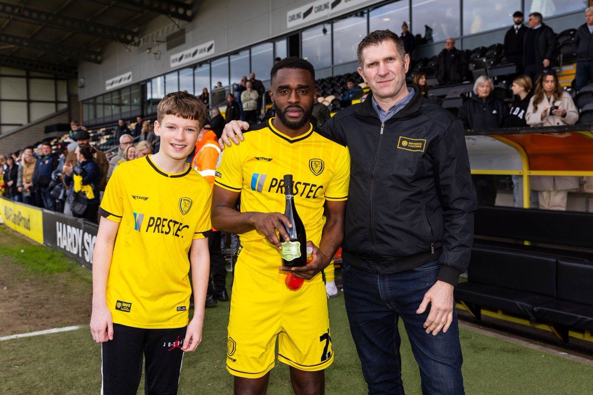 MAN OF THE MATCH ⚽️ Your Brewers Man of the Match as chosen by sponsors Maverick Coatings is Mustapaha Carayol #BAFC #Brewers
