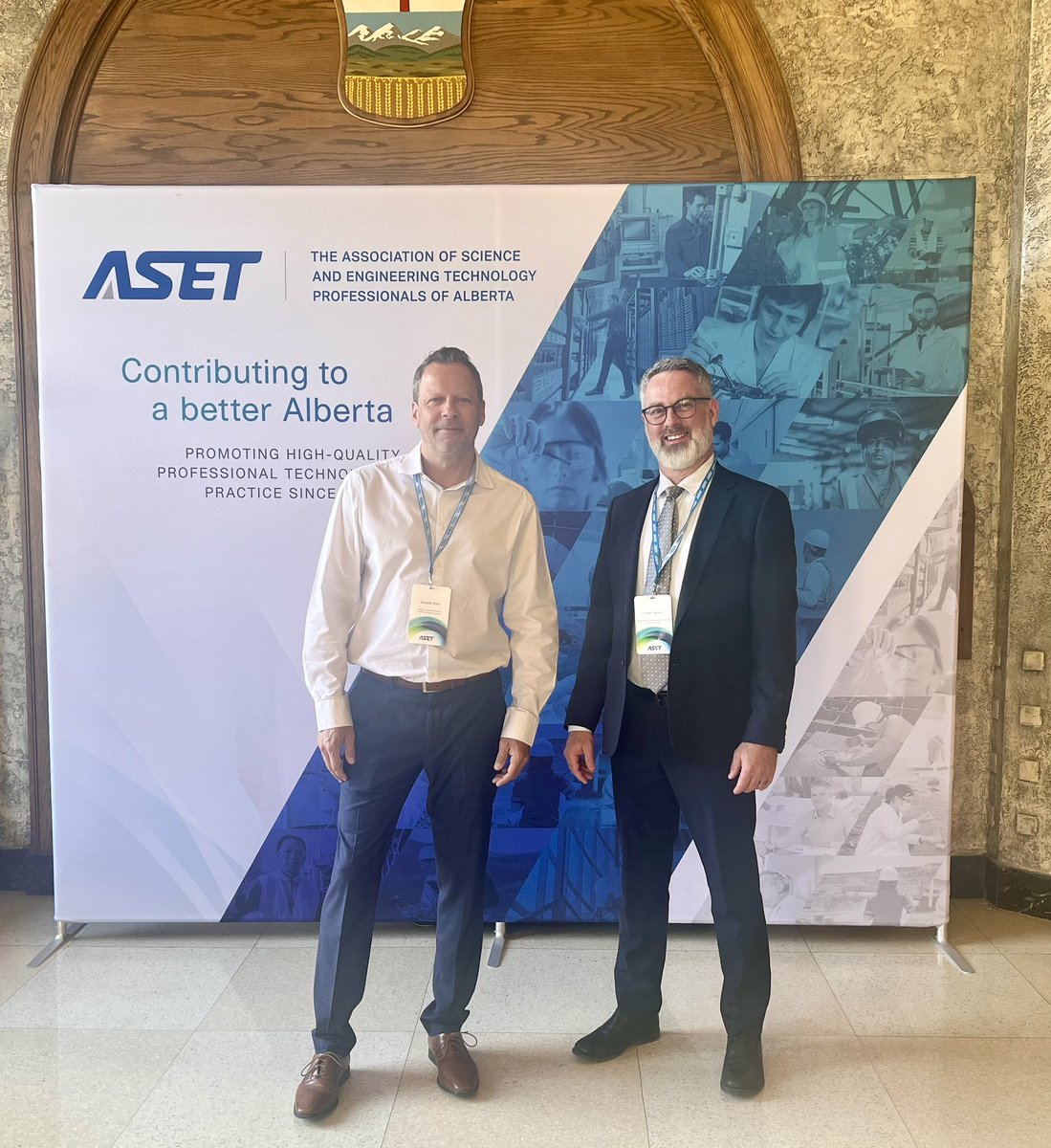 RLDemas's tweet photo. I’m happy to be here in beautiful Banff Alberta supporting the @ASETmembers AGM #ASET with @douglasrryan @tpicinsurance https://t.co/1Ae8TwK7lG