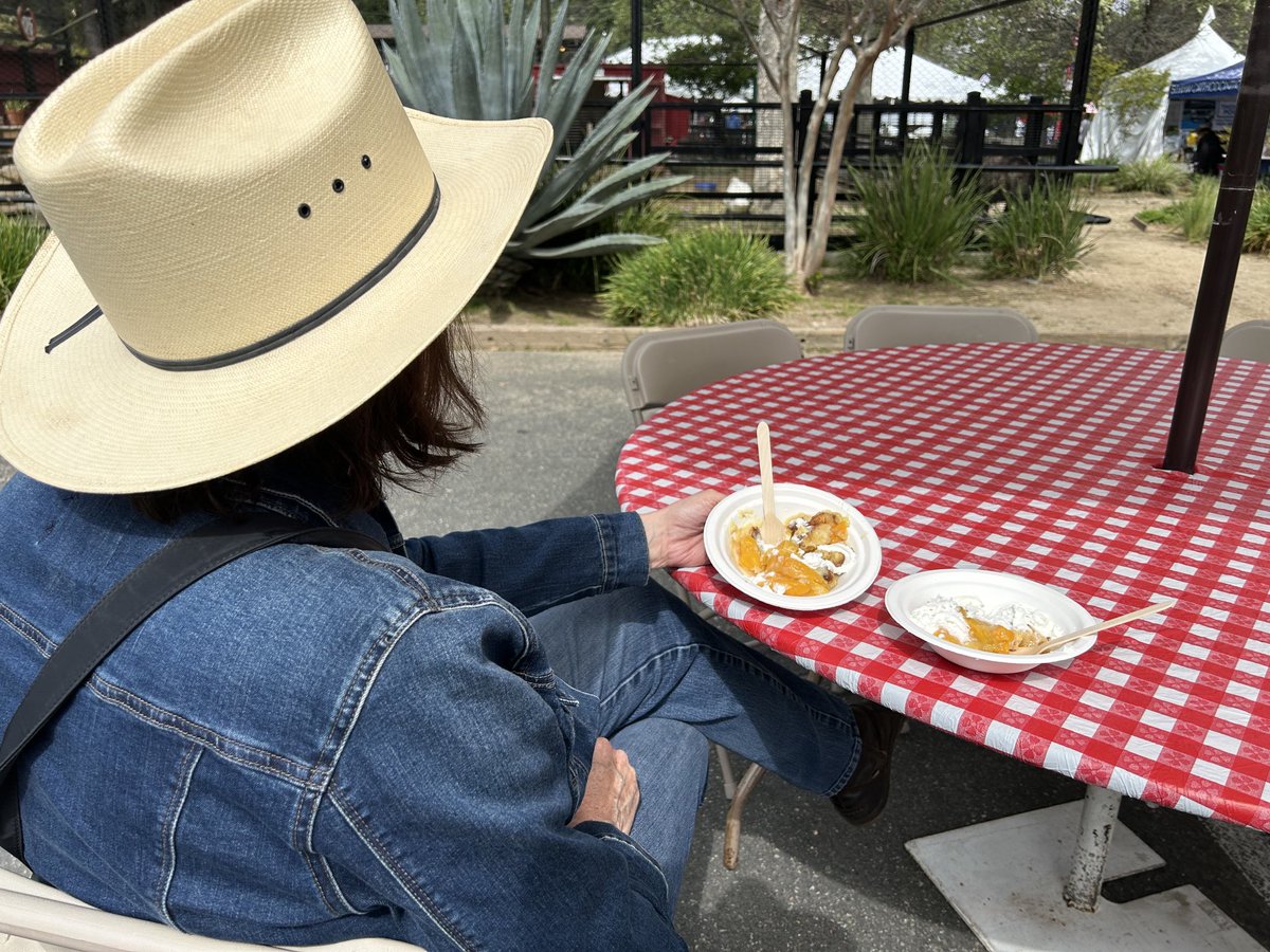 SCVCAM's tweet image. Enjoying the cobbler at the Cowboy Festival in Newhall.