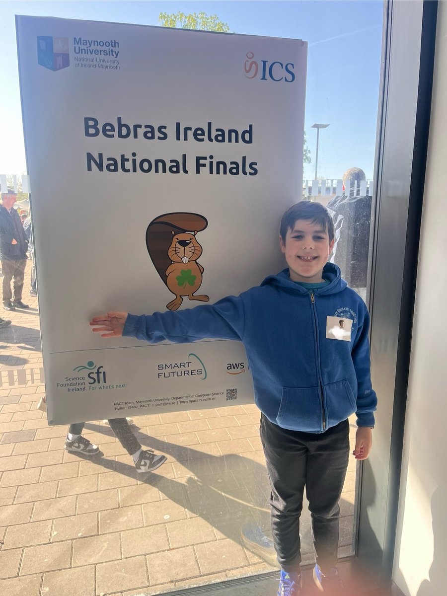 Mr 9 had a brilliant morning at the Bebras Computational Thinking National Final today @MaynoothUni Fantastic event organised by the Irish Computer Society #STEM