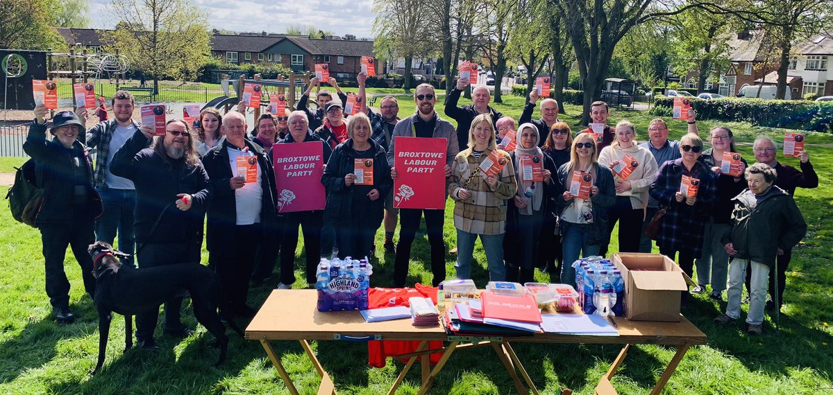broxtoweindys's tweet photo. Wow - what a great Super Saturday for us here at Broxtowe Labour 😍

Great candidate = Great Turnout 👊

Thank you to members, supporters &amp; activists from Gedling, Hucknall, City Cllrs &amp; the unions for joining us 🤝

On 2nd May vote 
@TMarsh05 
@ClaireWard4EM 
@gary_godden https://t.co/sU1KxtdwFK