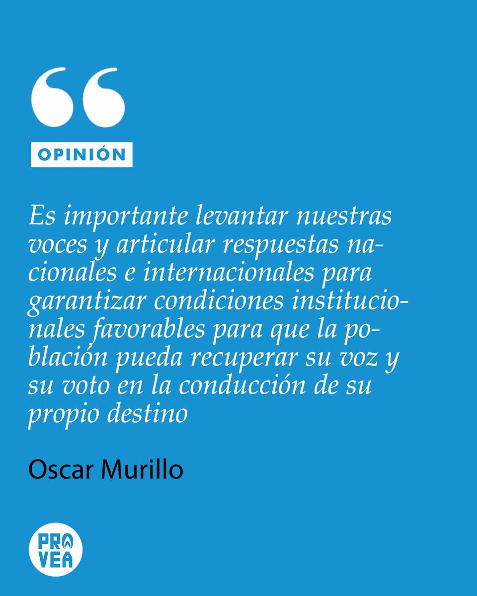 #Opinión | @oscarfmurillo: 'Arbitrariedades electorales juegan en contra del debate sobre los derechos sociales' provea.org/opinion/arbitr…