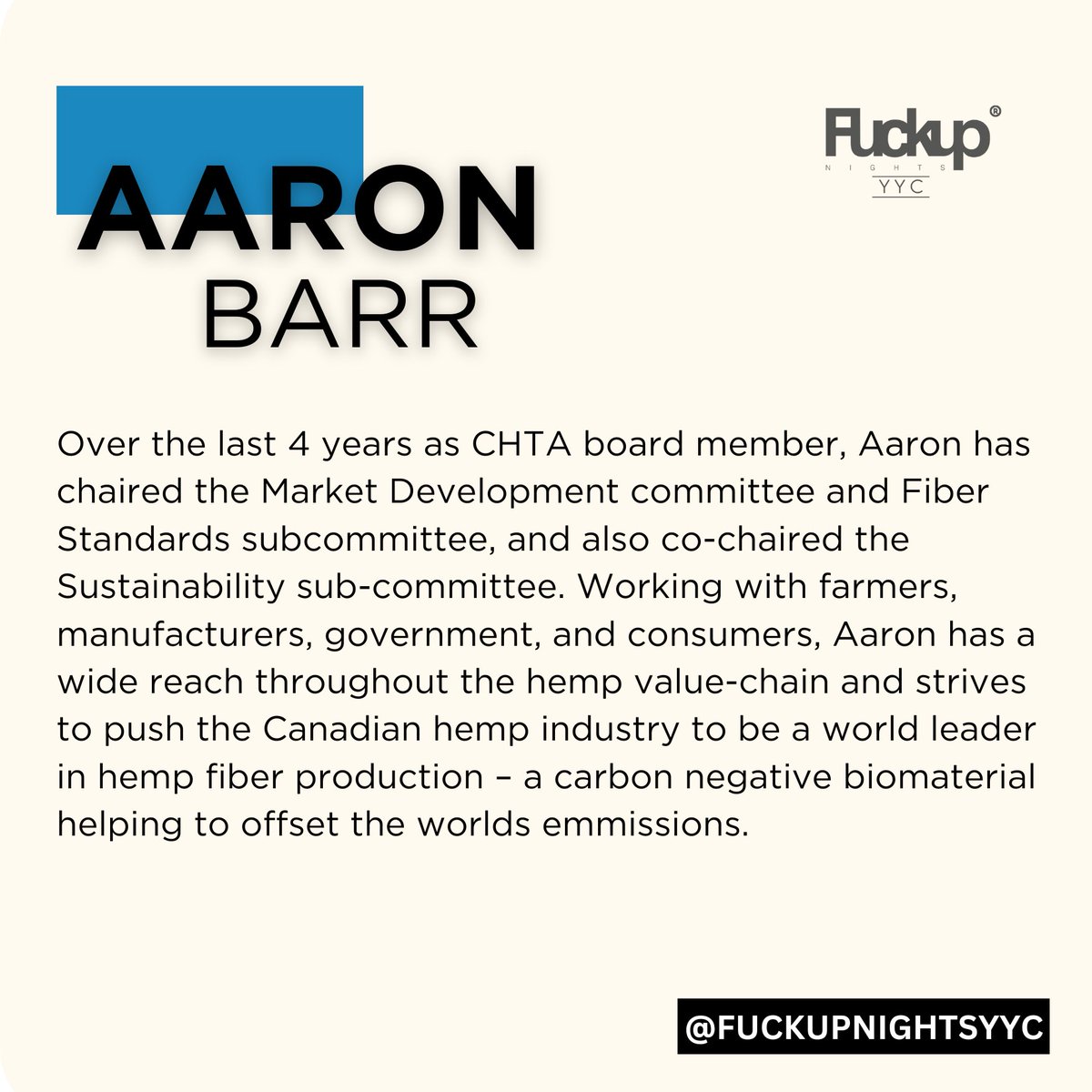 SPEAKER HIGHLIGHT! Last but not least, please welcome to the roster, Aaron Barr of @canadianrockieshemp

He's got such a great story and we can't wait for everyone to hear it. 5 days to go!! 

 #yycentrepreneur #yycnow #yycevents #businesssuccess #businessfail