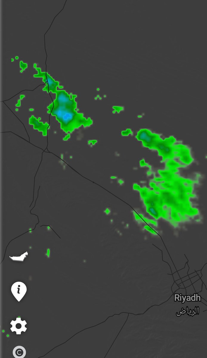 سحب ممطرة خفيفه جهة الارطاوية و المجمعة و الثمامه و العتش شمال غرب #الرياض