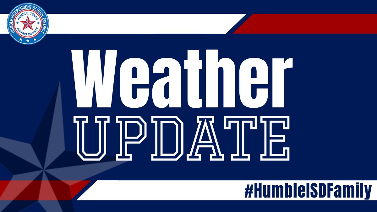 As of 9:25 a.m., all events for the 23-24 5A/6A Regional Track Meet being held today at Turner Stadium are proceeding as scheduled. Updates will be posted here and on the #HumbleISD Athletics website: humbleisd.net/o/humbleisd/pa….