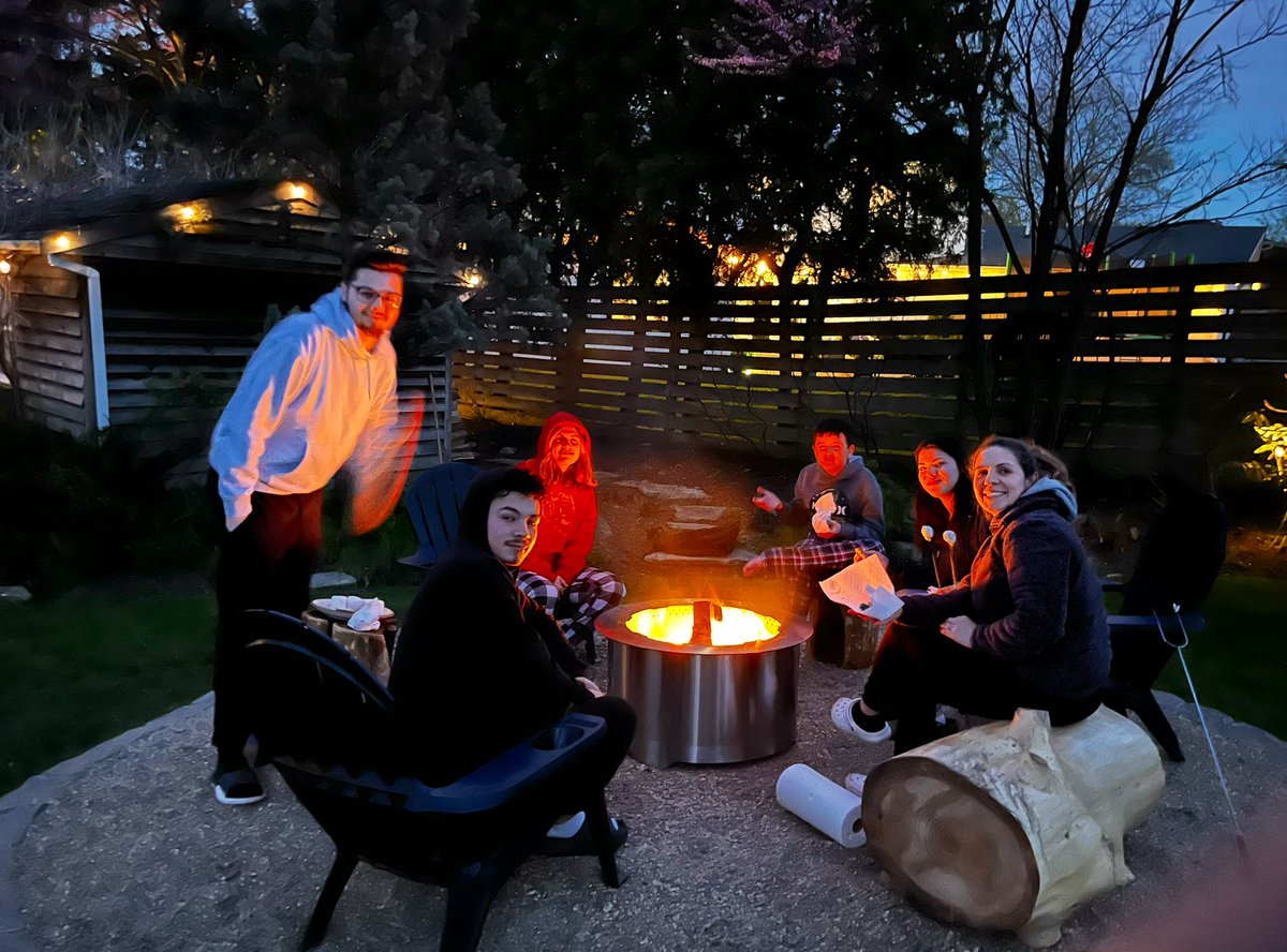 Build it & they will come. DIY 🔥 pit gathering space. Our first family burn w/ s’mores & hotdog 🌭 roast. #dadlife