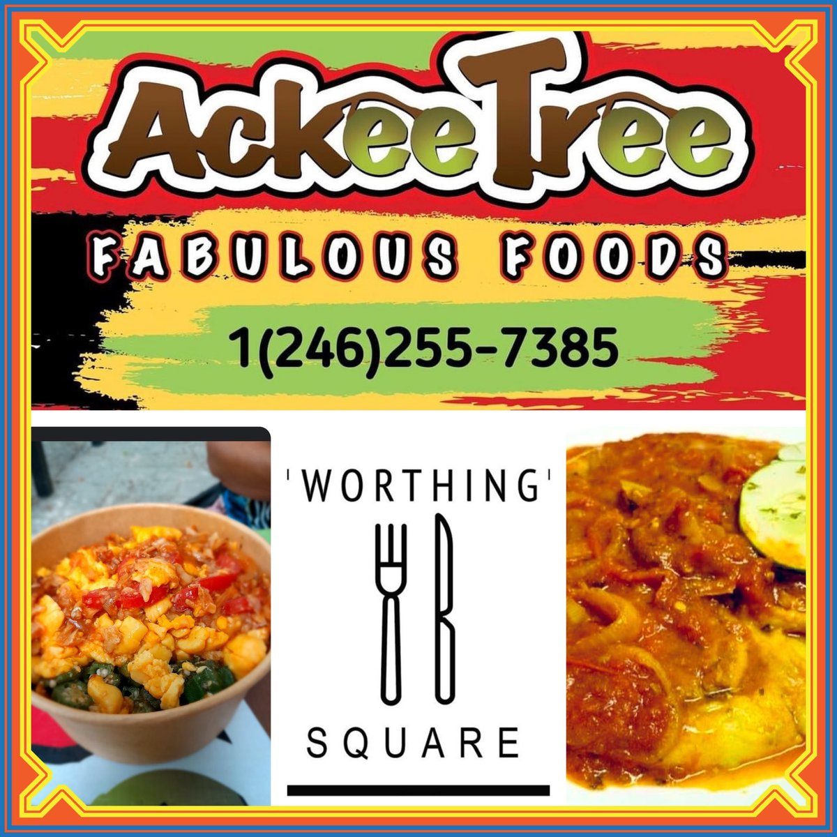 ackeetreecurry's tweet photo. *Double Headed Saturday Specials*  
* Ackee &amp; Saltfish served with Coconut Flavoured Rice &amp; Fried Plantain. 
* Coucou served with Steamed Flying Fish, Herring or Saltfish &amp; Pickled Cucumber.
Regular MENU also available. https://t.co/kTyauXchOR