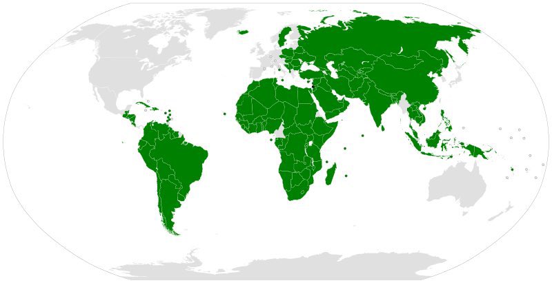 Countries that recognize Palestinian statehood, including Nigeria.