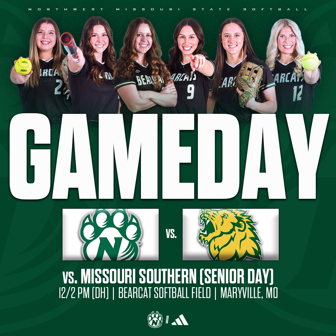 Today we honor our 𝙎𝙀𝙉𝙄𝙊𝙍𝙎.

🆚: Missouri Southern
🏟️: Bearcat Softball Field
📍: Maryville, MO
⏰: 12/2 PM (DH)
🎓: SENIOR DAY
📺: bit.ly/3LN76FT
📊: bit.ly/3Pcrwd0

#OABAAB