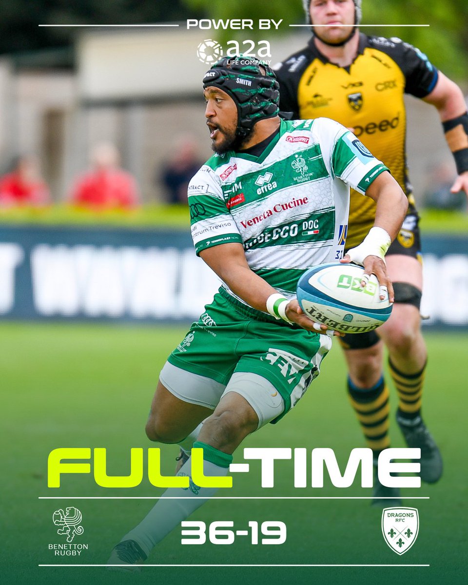 BenettonRugby's tweet photo. Vittoria con bonus, grandi Leoni!

#BENvDRA https://t.co/oNGK0F6zpD