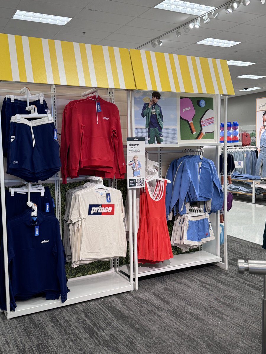 LindsayTarget's tweet image. Serving up some fun fresh and fierce looks w Target’s latest collab, Prince🏓🎾👟 Thanks to  TM Kelleigh for helping score this set with a “match point” 😉✨ #target #princeXtarget #prince #visualmerchandiser #pickleball