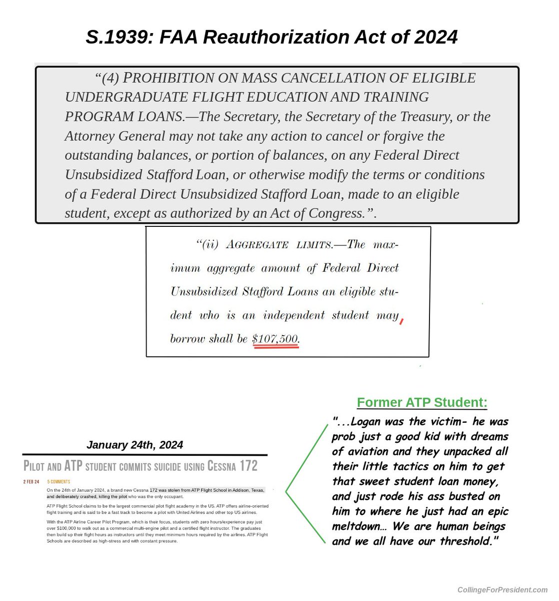 We're still getting NO ANSWER from @TheDemocrats, @MariaCantwell about their sneaky attempt to strip the Education Secretary of the power to cancel #studentloans. This legislation could apply to ALL Direct, Unsubsidized Stafford Loans. Not just for pilots. Extremely dangerous.