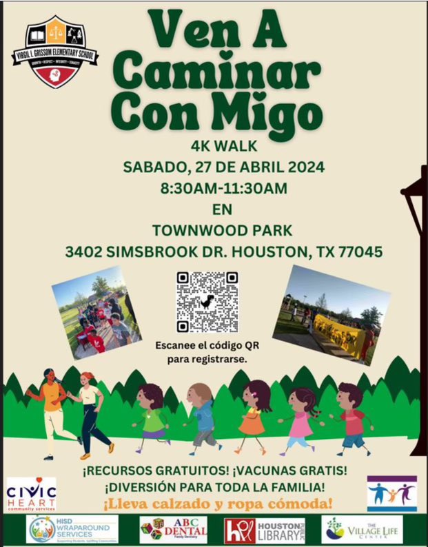 ☀️Get ready, it’s almost time for <a href="/GrissomHISD/">GrissomRocketsHISD</a> 2nd Annual Walkathon! Come join @HISD_Wraparound for an amazing family friendly event in the community! See you next weekend! <a href="/Ms_KimKiser/">Regional Coach Kiser</a> <a href="/WRS_Overstreet/">Charley Overstreet</a>
<a href="/tyguinn01/">T Guinn</a>