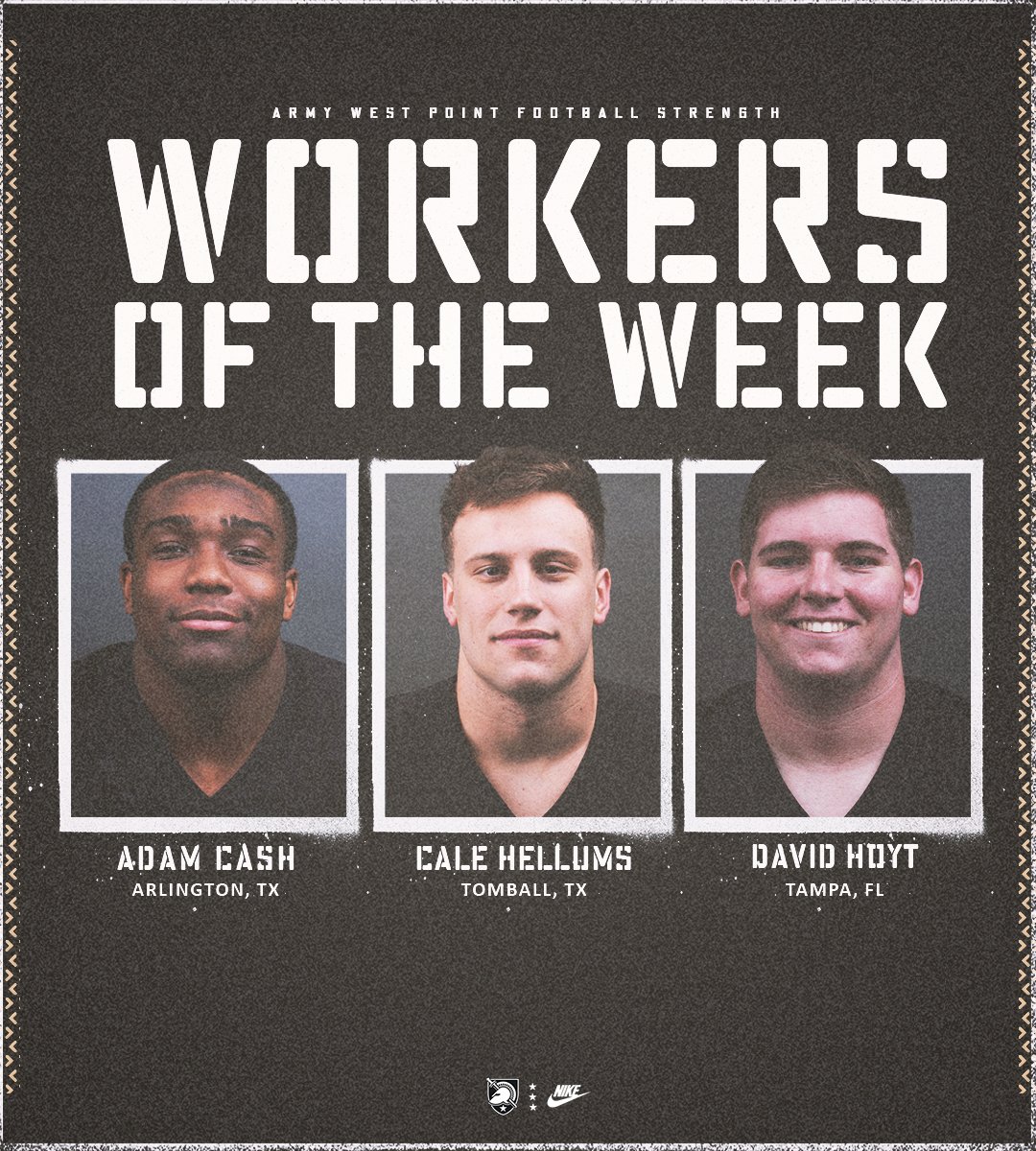 Our @ArmyFB_Strength Workers of the Week 👏💪👏